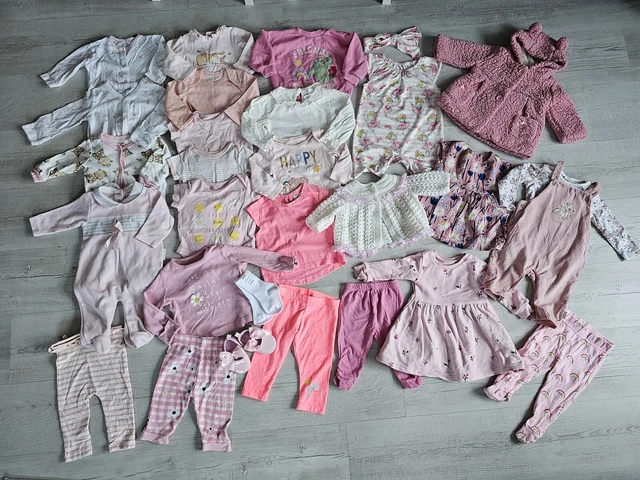 Baby Girl Girls 🩷 3-6 Months Clothes Bundle  / Sweater / Dress / Rompers / Set