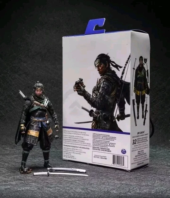 Figurine Jin Sakai Ghost Of Tsushima - Officielle Sony - Échelle 1/12 - 15 Cm - Neuf Sous Blister