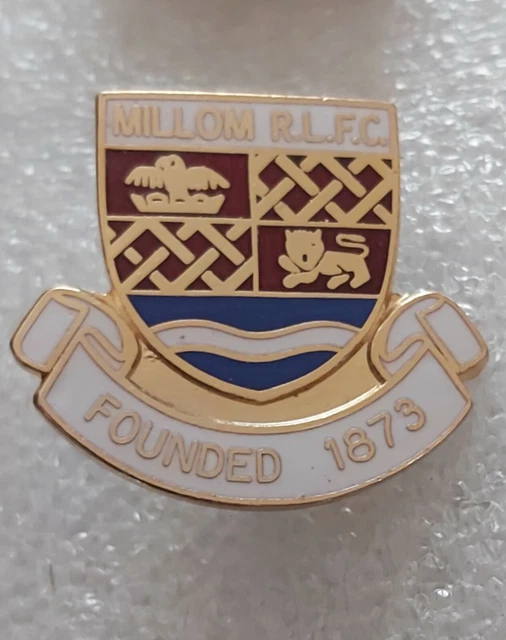 Lymm Rufc Badge MILLOM RLFC (CUMBRIA) ENAMEL RUGBY LEAGUE FOOTBALL CLUB CREST PIN BADGE ...