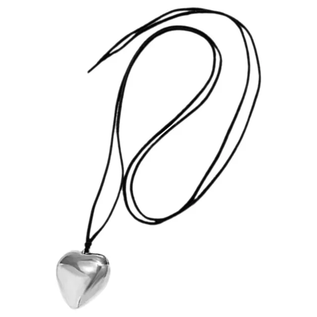 Vintage Heart Necklace Rope Lucky Pendant Fashion Choker for Women-