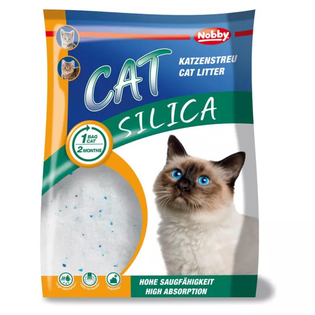 Nobby Chat Silica Litière pour Chat, 2,25 KG / 5 L, Neuf