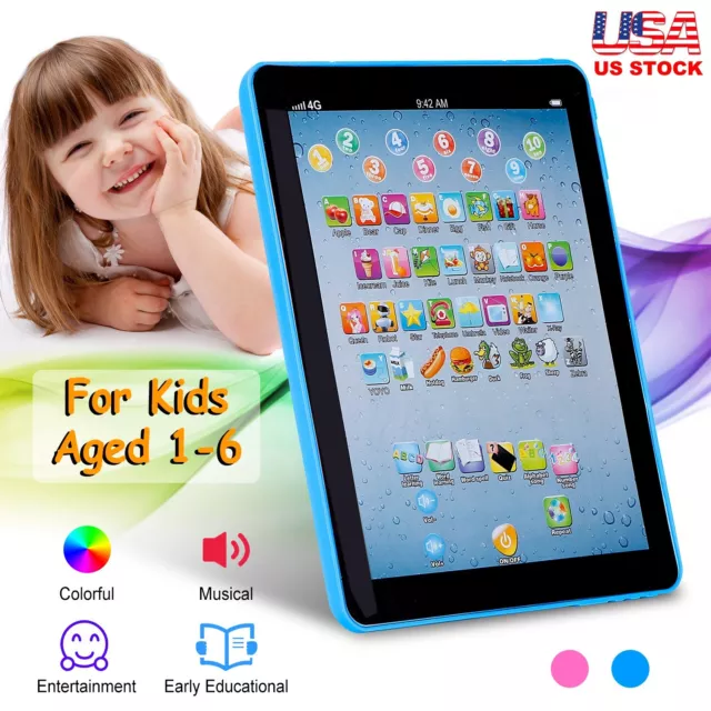 Kids Tablet Learning Pad Baby Boys Girls Development Educational Interactive Toy