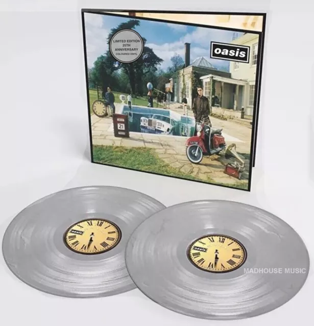 OASIS LP x 2 Be Here Now DOUBLE SILVER VINYL Remastered MAILS SAME DAY IN STOCK