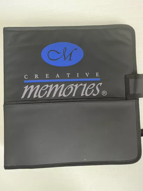 Organizador de almacenamiento de 3 anillos con cremallera Creative Memories negro