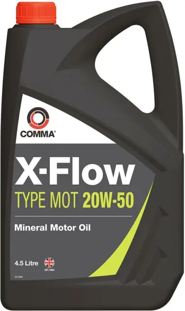 Comma - X-Flow Type MOT 20W50 Mineral Car Motor Engine Oil XFMOT1G 4.5L