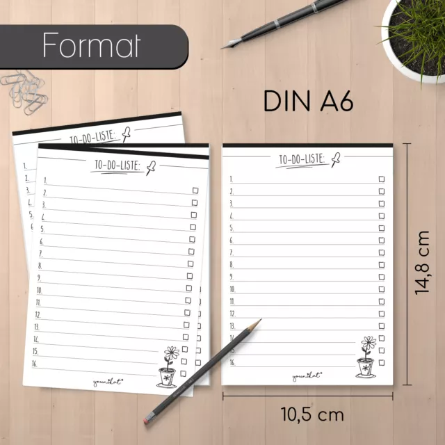 3er Set To-do Liste I DIN A6 I Notiz-Block I Tagesplaner und Organizer I dv_438 2
