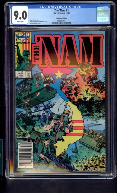 The Nam 1 CGC 9.0 Newsstand Edition Doug Murray Story Michael Golden Cover 1986
