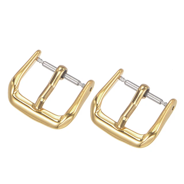 Orologio Cinturino Fibbia,316 Acciaio Inox Lucido,Oro Tonalità per 14mm 2pz