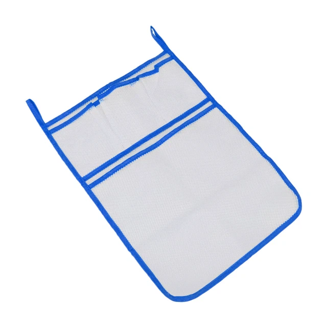 (Blue)2Pcs Large Capacity Portable Bathtub Toy Organizer Mesh Bath Toy Organizer