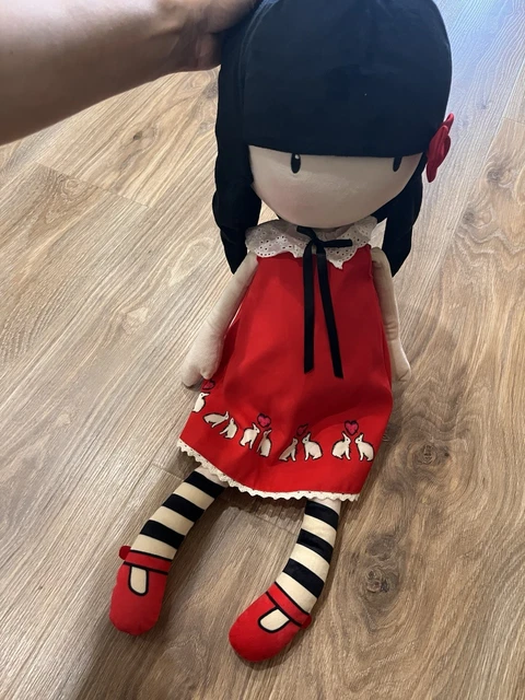 Poupée Géante Gorjuss Santero Rouge 66 Cm - Neuf En Velours, Pour Enfants 3-4 Ans