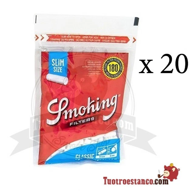 Smoking Filtri Paper Slim Lunghi In Carta 6 X 22mm - 20 Bustine Da 120 - Foto 5