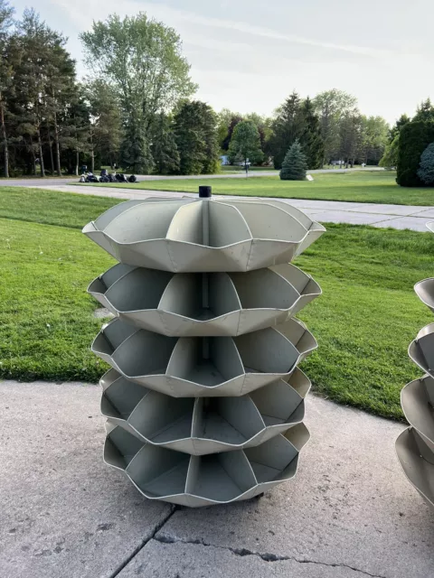 44" Diameter Rotabin Revolving Parts Storage Shelving Center 5 Shelves