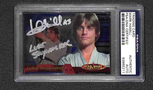 Mark Hamill "Luke Skywalker" Topps STAR WARS Signed Autographed Card PSA RARE!