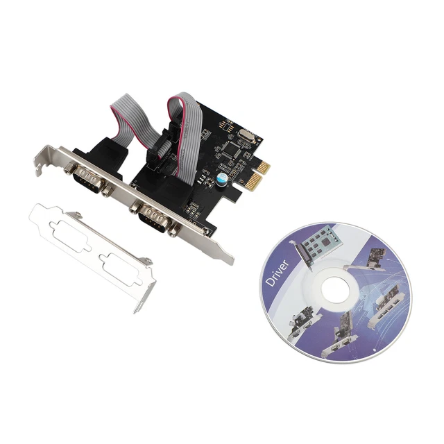 PCIE To 2-Port Dual RS232 Serial PCI-E Extender Board Adapter Card WCH382 Chip## 3