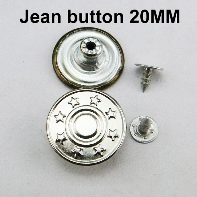 Boutons Pression Pour Jeans - Motif Fleur Bronzé - Métal - Lot De 6 Sets (20 Mm) - Fabriqué En France