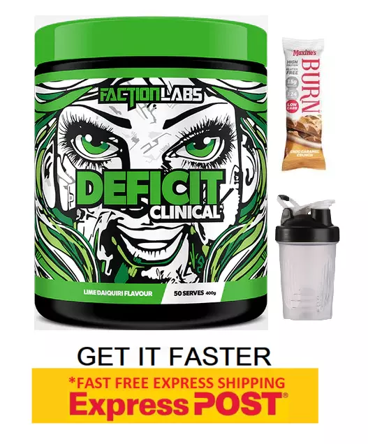 Faction Labs Deficit Clinical 50 Serves | Fat Burner | Energy | Focus | Oxy | 50