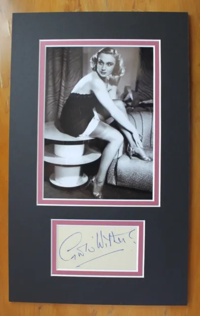 Googie Withers Signed Autograph Mini Display - Uacc & Aftal Rd Autograph