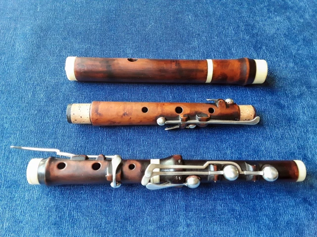 Antique Vintage Old Wooden 8 Key Irish Flute Firth & Hall New York