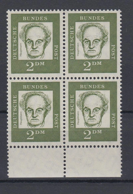 Bund 362y 4er Block mit Unterrand Bedeutende Deutsche 2 DM postfrisch