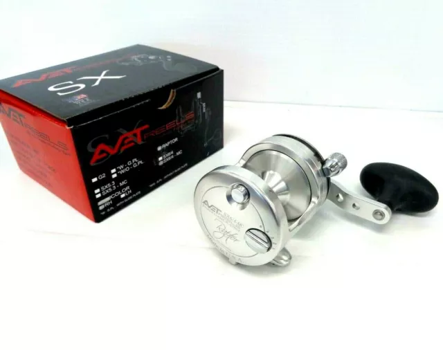 Avet RAPTOR SX6/4 MC 2-Speed Lever Drag Casting Reel MC Cast SILVER Right Hand