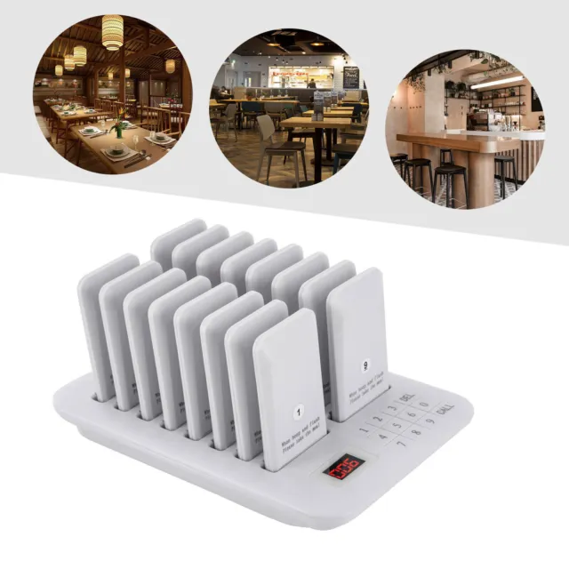 Compact Restaurant Pager System Guest Queuing 16 Buzzers Food Van Cafe Bar