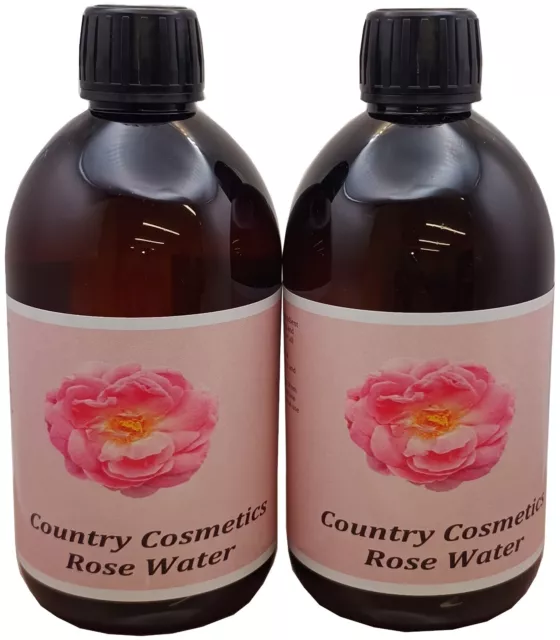 Twin Pack 500ml Rose Water (Organic Bulgarian Rosa Damascena) 2 x 500ml