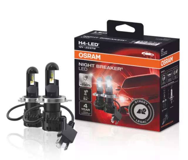 OSRAM Night Breaker H4 LED +230% Nachrüstlampen für Mitsubishi Mirage Space Star