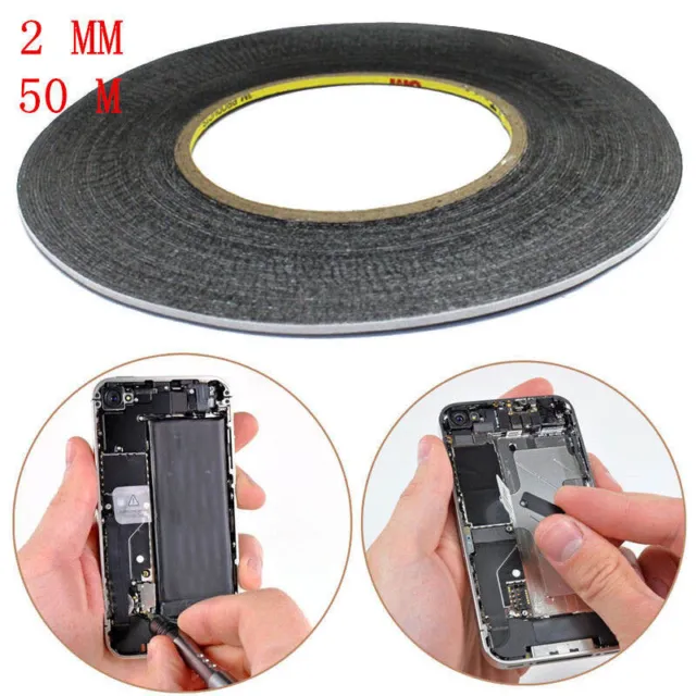 2mm Double Sided Tape Adhesive Sticky Rubberized For Mobile Phone LCD Screen Hot