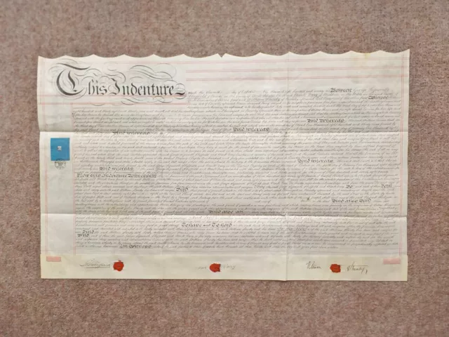 1872 Beverley Yorkshire Flemingate Vellum Deed Document Indenture