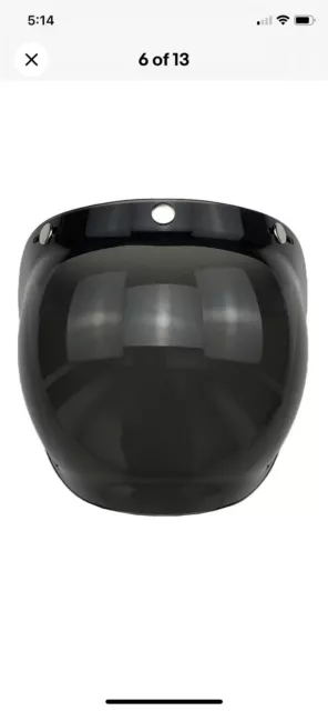Universal Flip Up Face Shield Visor Bubble Dark Smoke Universal
