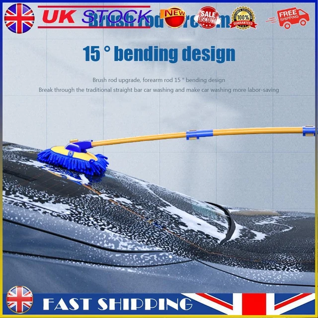 Car Detailing Brush Chenille Car Mop Head Wipe Mop Auto Accessory (Blue) #gib