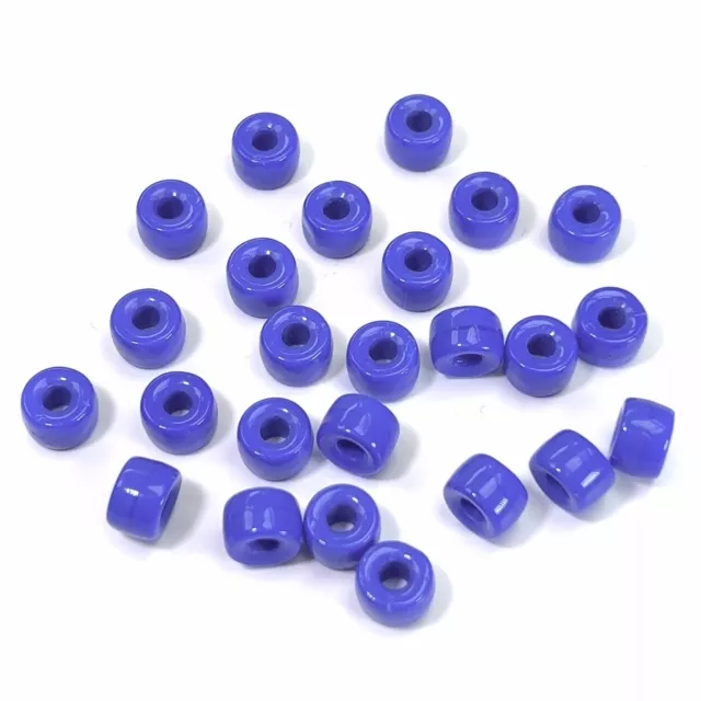 Czech Glass Druk Large Hole Beads 9mm, Cobalt Blue Opaque, 30pc J085