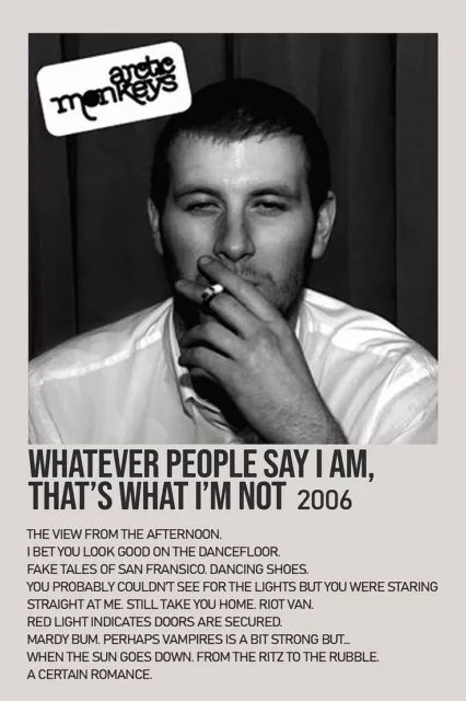 Arctic Monkeys Whatever People Say I Am A3 Print Poster Wall Art Decor Album…