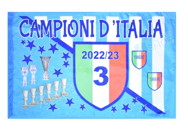 Bandierone Gigante NAPOLI TI AMO 275x185 Bandiera Scudetto Campione D'Italia Bandierone Gigante NAPOLI TI AMO 275x185 Bandiera Scudetto Campione D'Italia