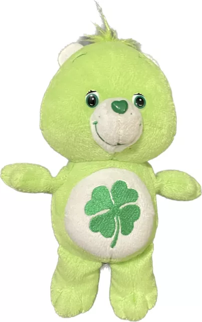 Care Bears Good Luck Bear Plush Stuffed Toy 8” Stuffed Animal 2002 Green
