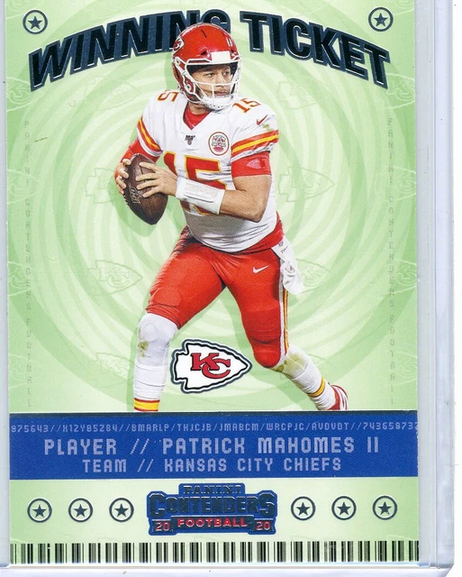 2020 Patrick Mahomes II Panini Contenders Winning Ticket Insert WT1 Chiefs