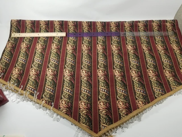 "Juego de tela de panel cortina de lino floral vintage cenefa" de 2 a 36"" por 24"" en punto