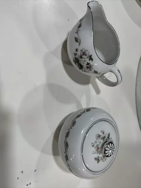 Irene By Flair Fine China Creamer & Sugar Bowl Vintage Exc Cond