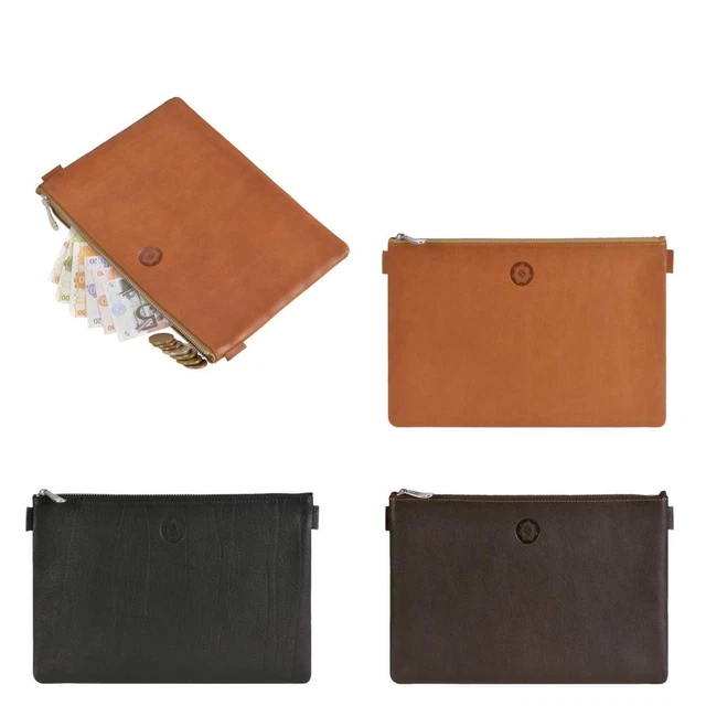 Leder Banktasche Belegtasche Geldtasche süddeutsches Rindleder Sonnenleder Weill