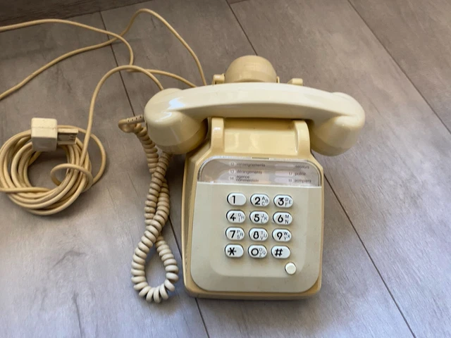 Vieux Téléphone Socotel S63 Orange Et Marron - Vintage Et Plein De Charme !