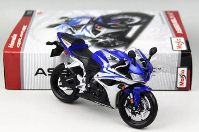 Maisto 1:12 Honda CBR600RR Assemble DIY Motorcycle Bike Model Toy Blue New