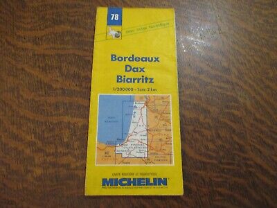 Michelin Map No 78 France of Bordeaux Dax Biarritz 
