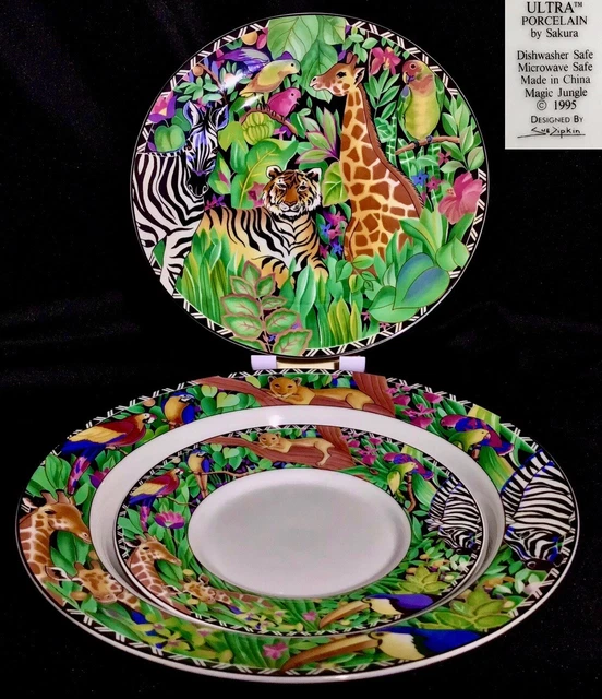 ULTRA PORCELAIN BY Sakura Magic Jungle Bowls, Set of 4, Sue