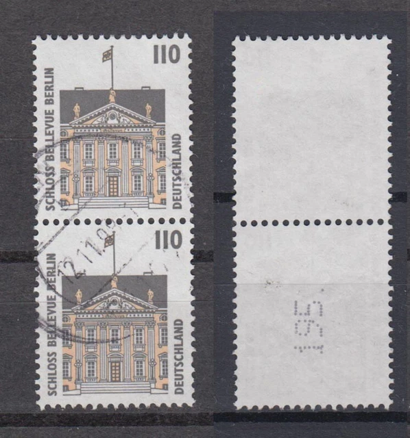 Bund 1935 RM senkrechtes Paar mit ungerader neuer Nummer SWK 110 Pf gestempelt/3