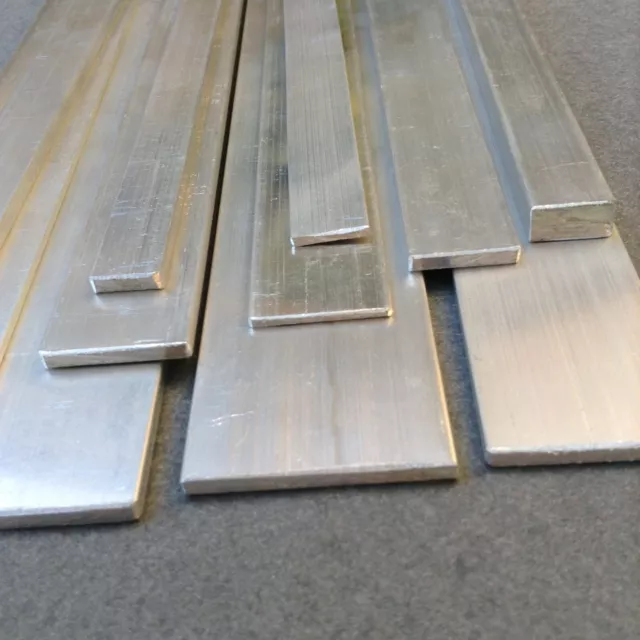 1pc Aluminium Flat Bar 300mm long, 10mm, 12mm, 20mm, 50mm  Alloy Grade 6060 / T5 3