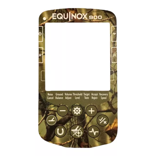 Keypad surround sticker to fit the new Minelab Equinox 900 in seven colours.