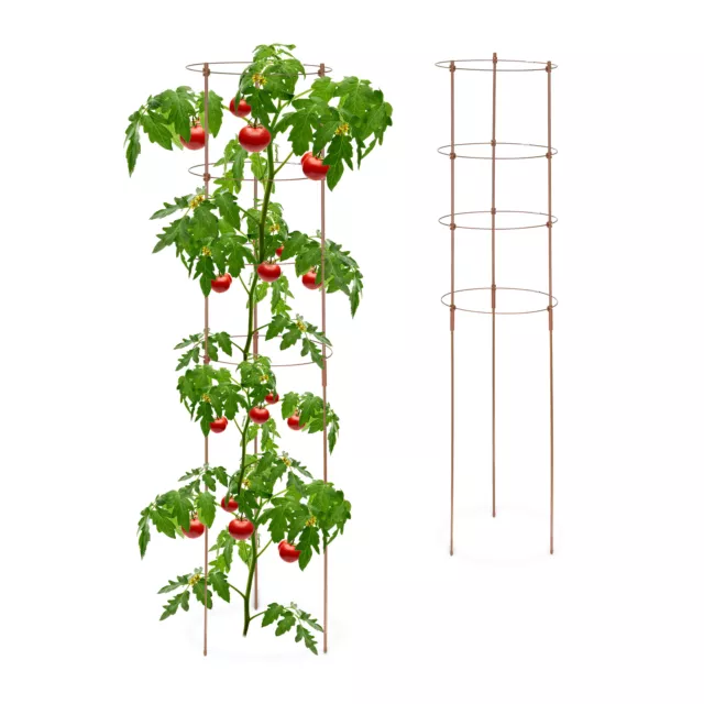 Rankhilfe 2er Set, Gurkenturm 120 cm, Rankstütze, Staudenhalter, Tomatenrankturm
