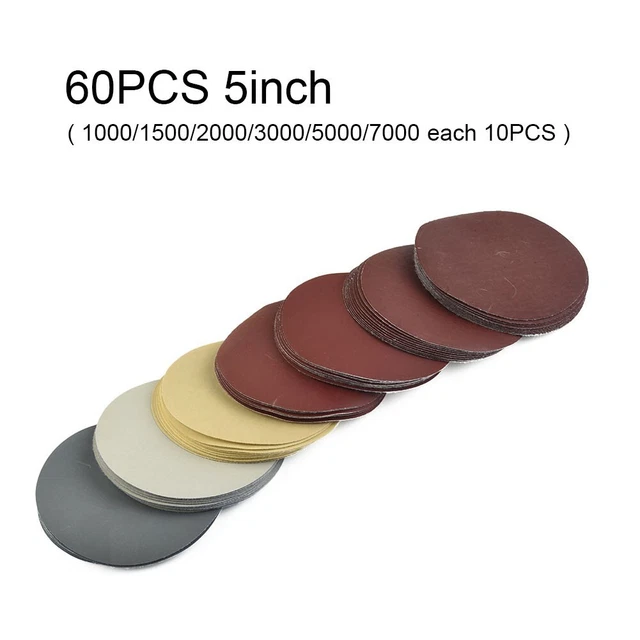 125 mm papel de lija para perlas cuentas de madera pulida paredes muebles coches barcos
