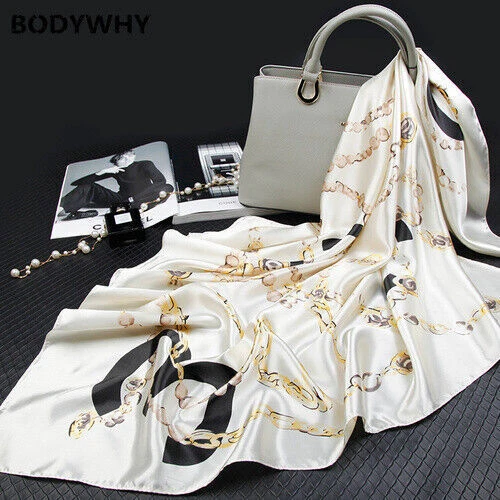 2020 scarf imitation silk 90x90cm square scarf summer thin tops hot sale