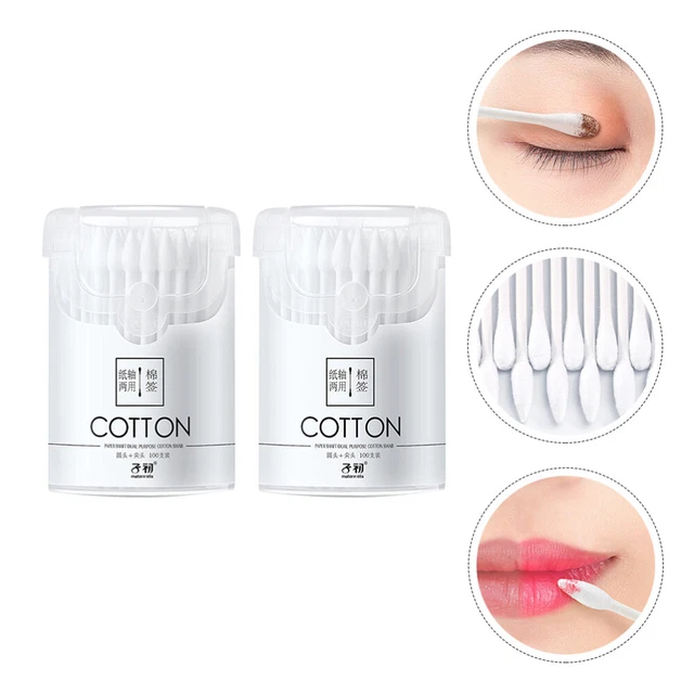 2 cajas hisopo de algodón absorbente natural algodón hisopo blanco
